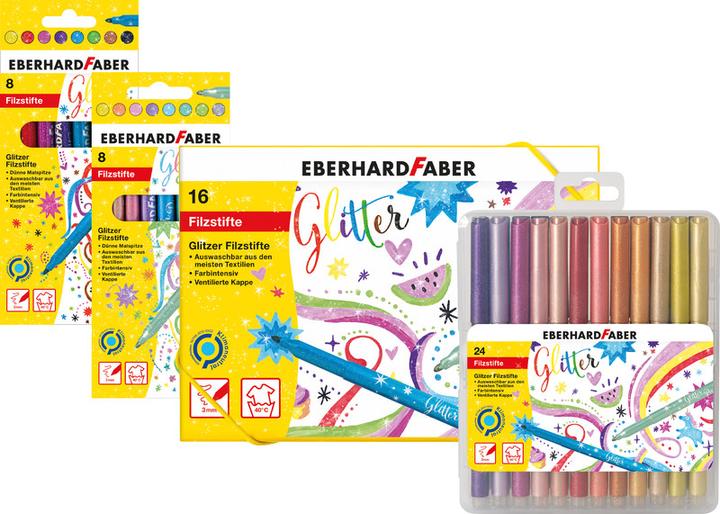 Image du produit EberhardFaber Stylo en fibre Paillettes (Multicolore, 8 x)