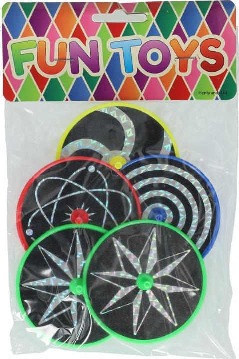 Actual product image Holographic spinning tops, set of 5
