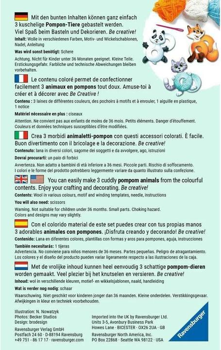 Image du produit Ravensburger BC Pompon Animals