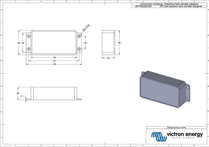 Produktbild Victron Energy VE.Can Adapter für resistive Tank-Sender (Solarstecker)