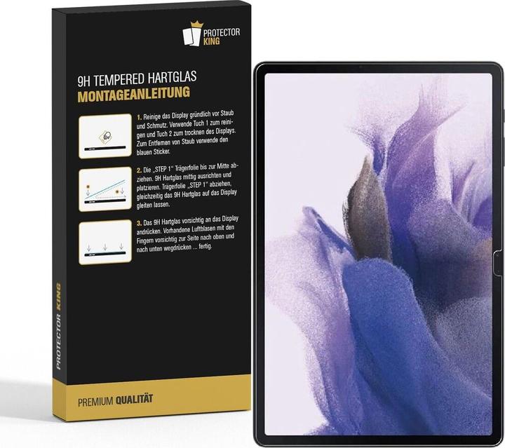 Produktbild Protectorking 6x echtes Tempered 9H Panzerhartglas 3D KLAR (6 Stück, Galaxy Tab S7 FE)