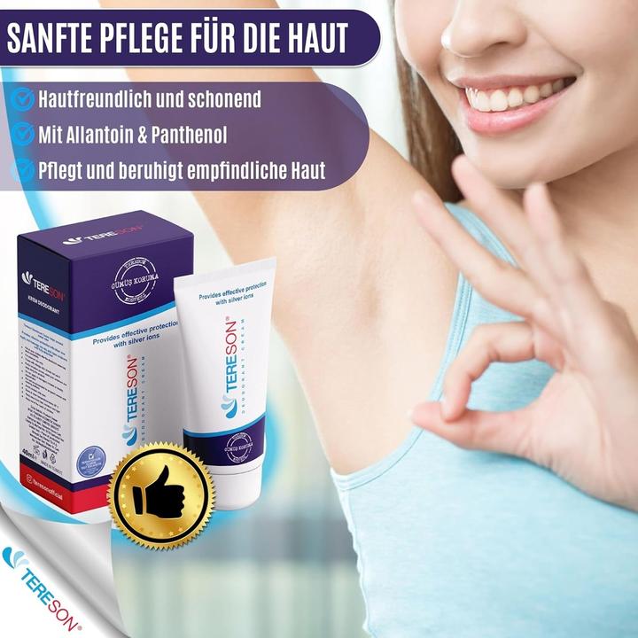 Actual product image Tereson Cream deodorant, long-term protection against body odour with silver ion formula (Crème, Spray)