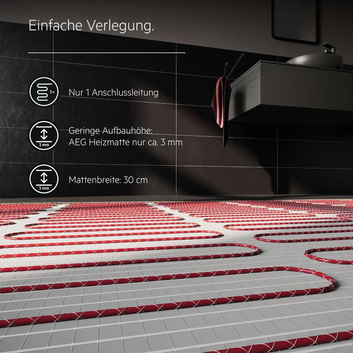 Actual product image AEG Haustechnik Comfort Turbo Thermo Floor TBS TC 200/3 Set Plus, electric underfloor heating complete set 3 m²