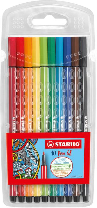 Actual product image STABILO Pen 68 Premium felt-tip pen (Multicoloured, 10 x)