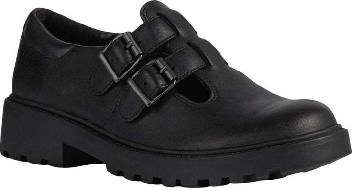 Actual product image Geox Girls School Uniform Shoes Casey Ballerina Leather (31)
