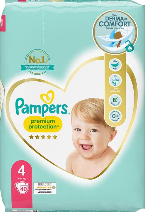 Image du produit Pampers Premium Protection (Taille 4, Pack, 39 pièce(s))