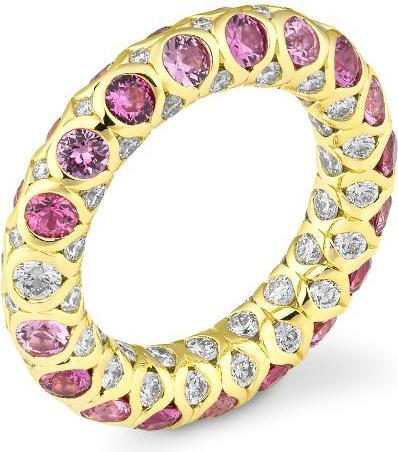 Actual product image Breuning RING - E.SAFIR PINK HELL/Brilliant (57, 750/18 K Gold)