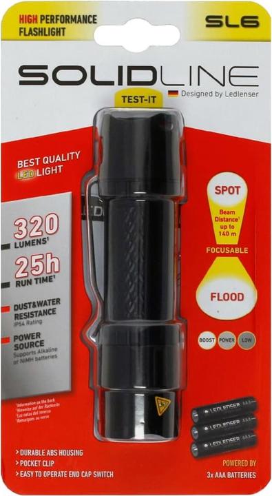 Actual product image Ledlenser Solidline SL6 hand-held indicator light (13.10 cm, 320 lm)