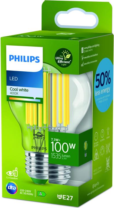 Actual product image Philips LED Classic (E27, 7.30 W, 1535 lm, 1 x, A)