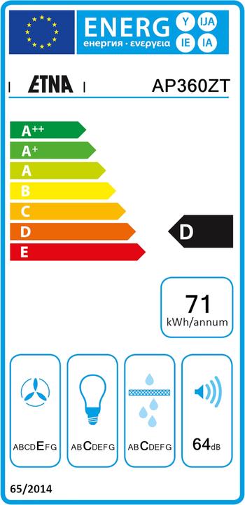 Energy Label Etna AP360ZT (Wall hood)