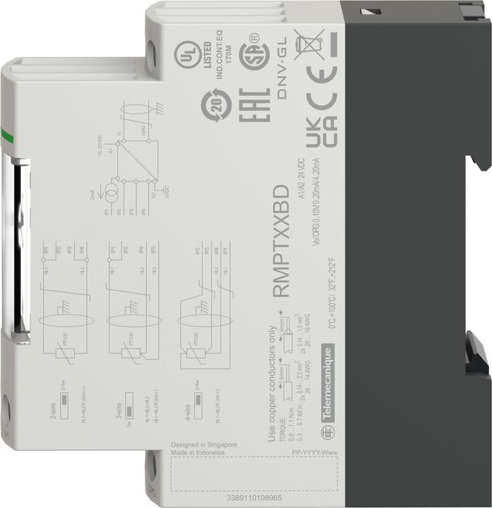 Immagine prodotto Schneider Electric Trasmettitore Pt100, 0-+250°C/32-482°F, RMPT50BD