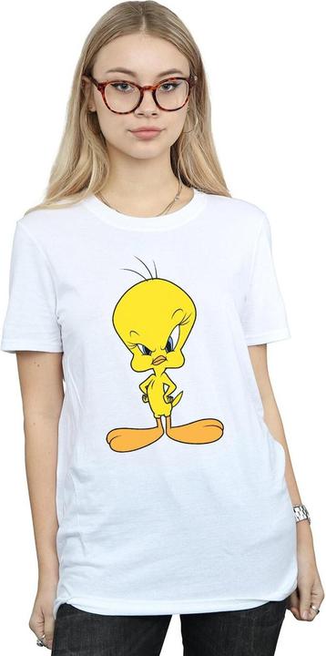 Image du produit Looney Tunes Femme/Les femmes - T-shirt boyfriend en coton avec Tweety en colère (S)