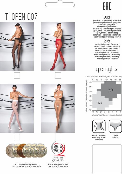 Actual product image Passion Pantyhose ouvert "Thiophene 007" (20DEN) (XL)