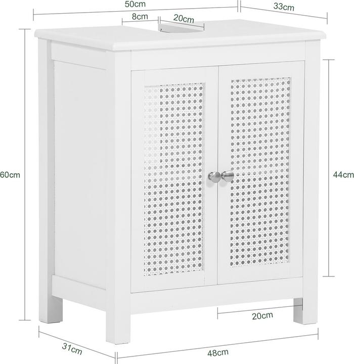 Image du produit SoBuy Meuble sous lavabo (50 x 60 x 33 cm)