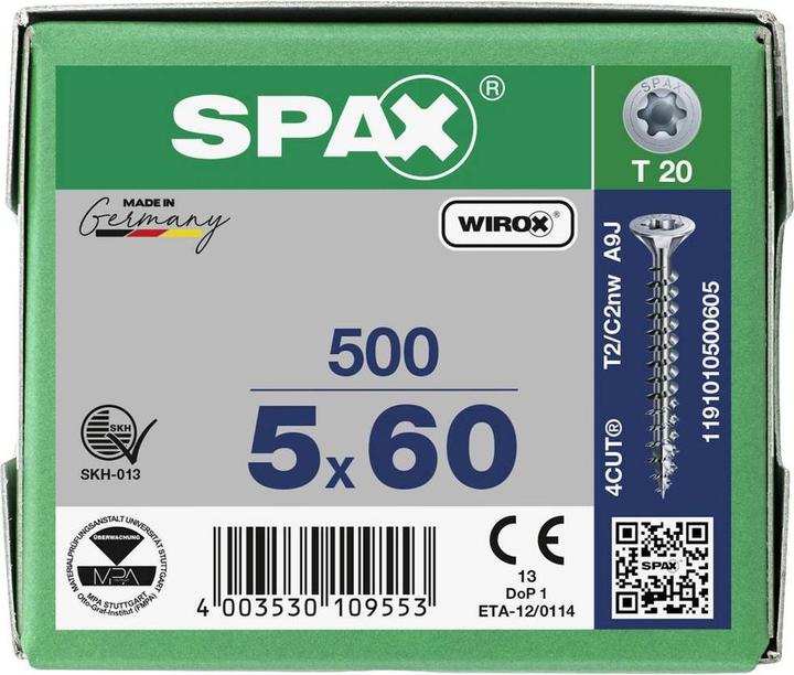 Actual product image Spax Chipboard screws (500 Screws per piece)