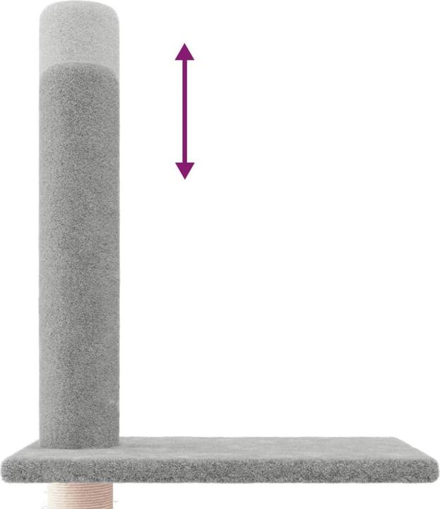 Image du produit VidaXL Kratzbaum Deckenhoch Hellgrau 250,5-276,5cm Katzenbaum Katzenkratzbaum (276.50 cm, Gris clair)