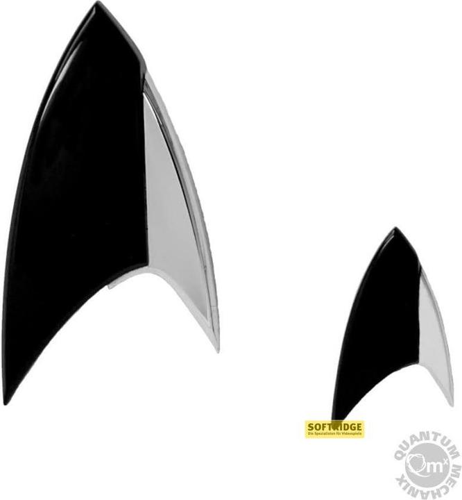 Actual product image Quantum Mechanix Star Trek Discovery réplique 1/1 Starfleet Black Badge magnétique et pin's