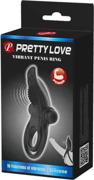 Image du produit Pretty Love Anneau vibrant pour pénis noir (8 cm)
