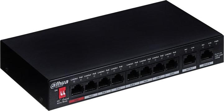 Produktbild Dahua Technology PoE DH-PFS3010-8GT-96 Unmanaged Gigabit Ethernet (10/100/1000) Power over Ethernet (10 Ports)