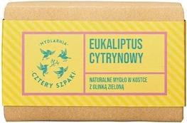 Actual product image Mydlarnia Cztery Szpaki Eucalyptus Lemon Natural Soap Bar With Green Clay 110g