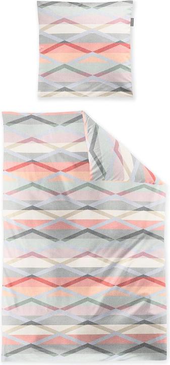 Actual product image Irisette Mako-Satin Bettwäsche Wave 8610 rot (Bedding set, 135x200 cm + 80x80 cm)
