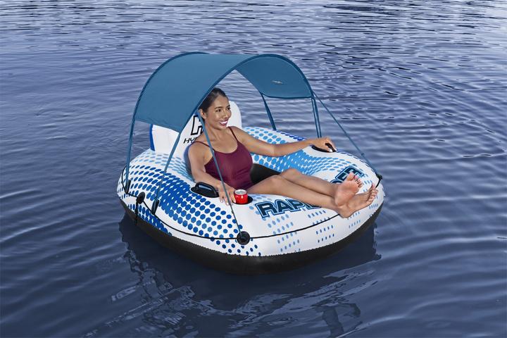 Actual product image Hydro-Force Rapig Rider swim ring with sun canopy