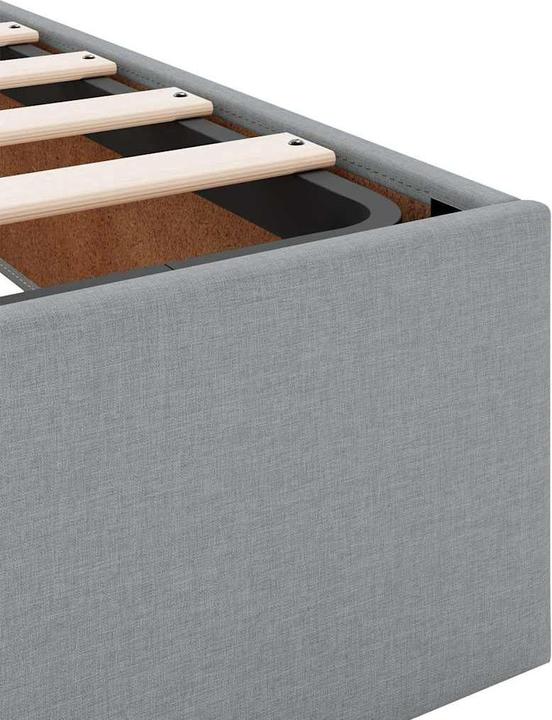 Image du produit VidaXL Lit Ottoman sans matelas Gris clair 160x200 cm Tissu (160 x 200 cm)