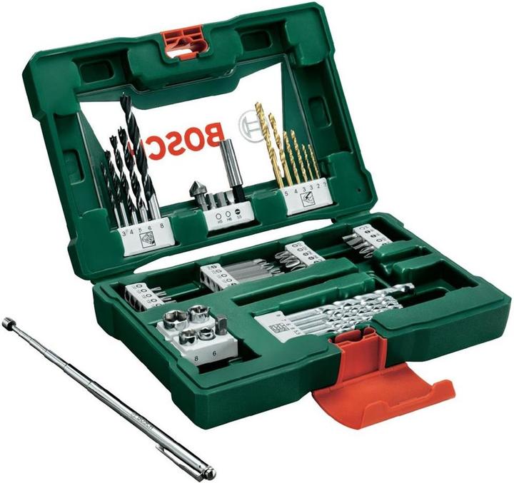 Actual product image Bosch Zubehör V-Line TiN drill and bit set, 48 pieces, with magnetic rod and countersink (Cross Phillips PH M1, Cross Phillips PH M2, Cross Phillips PH M3, Cross Pozidriv PZ M1, Cross Pozidriv PZ M2, Cross Pozidriv PZ M3, Screw slot M4, Screw slot M5, Screw slot M6, Hexagon socket TX M15, Hexagon socket TX M20, Hexagon socket TX M10, Hexagon socket TX M30, Hexagonal (hexagonal) M4)