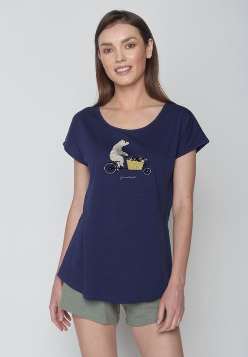 Produktbild Greenbomb Women's Bike Cargo Raccoon Cool T-Shirt (XS)