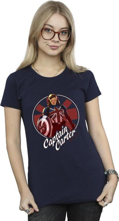 Actual product image Womens/Ladies What If Captain Carter Cotton T-Shirt (XL)