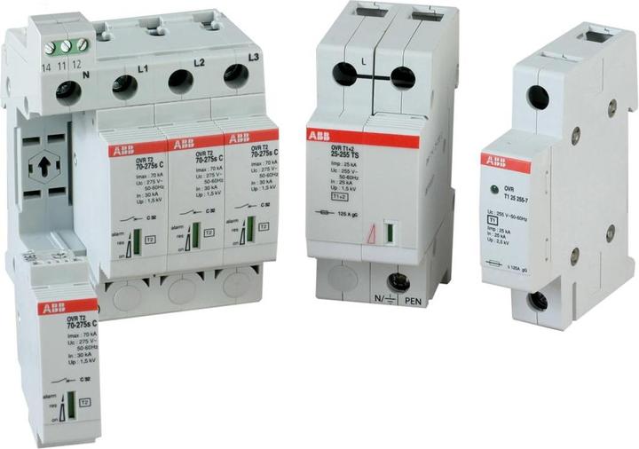 Actual product image ABB Surge arrester OVRT23N40-275PQS type 2 for 230/400V TT-3Ph. + TN-S