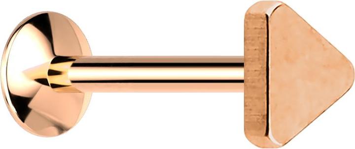 Produktbild Star Piercing Micro UFO Labret Innengewinde rosegold mit Dreieck (ohne Messing, Chirurgenstahl 316L)
