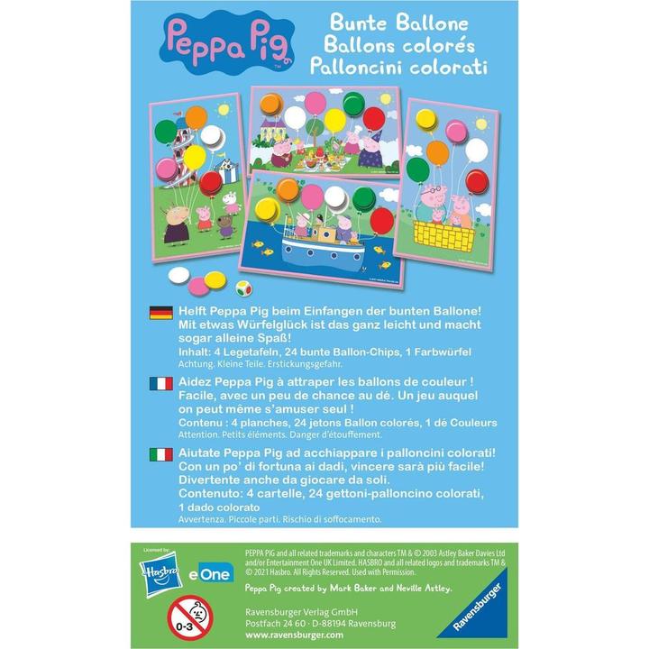 Produktbild Ravensburger Peppa Pig Bunte Ballone (Deutsch, Italienisch, Französisch, Multilingual)