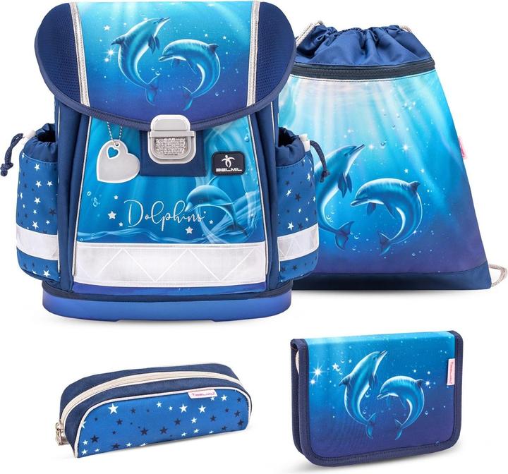 Immagine prodotto Belmil CLASSY Schulrucksack-Set Dolphins (19 l)