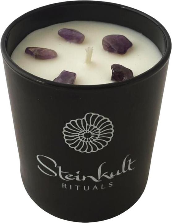 Actual product image Steinkult scented candle AMETHYST & LAVENDEL SERENITY