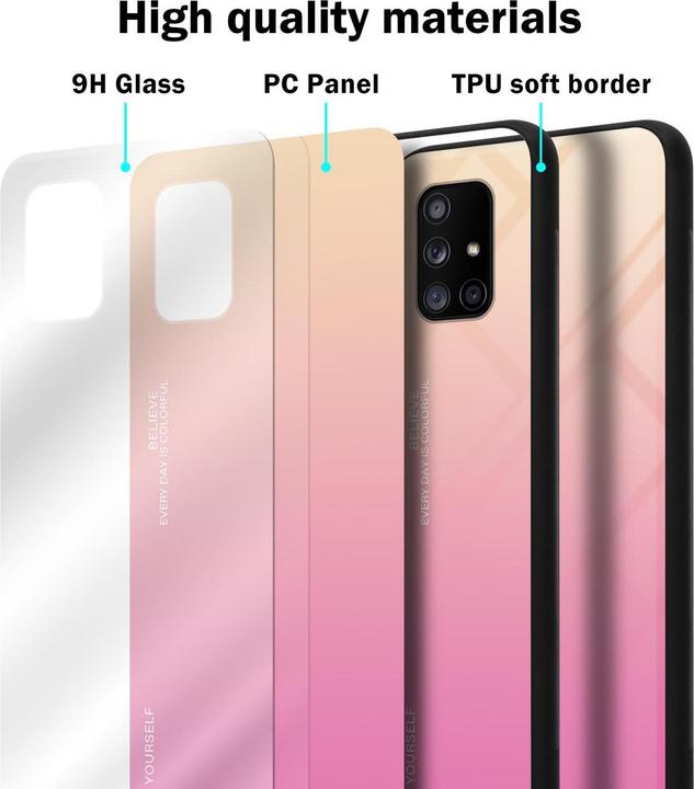 Produktbild Cadorabo TPU 2 Farben Glas Cover (Samsung Galaxy A71 5G)