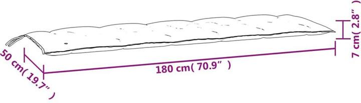 Produktbild VidaXL Gartenbank-Auflagen 2 Stk. Stoff (180 x 50 x 7 cm)