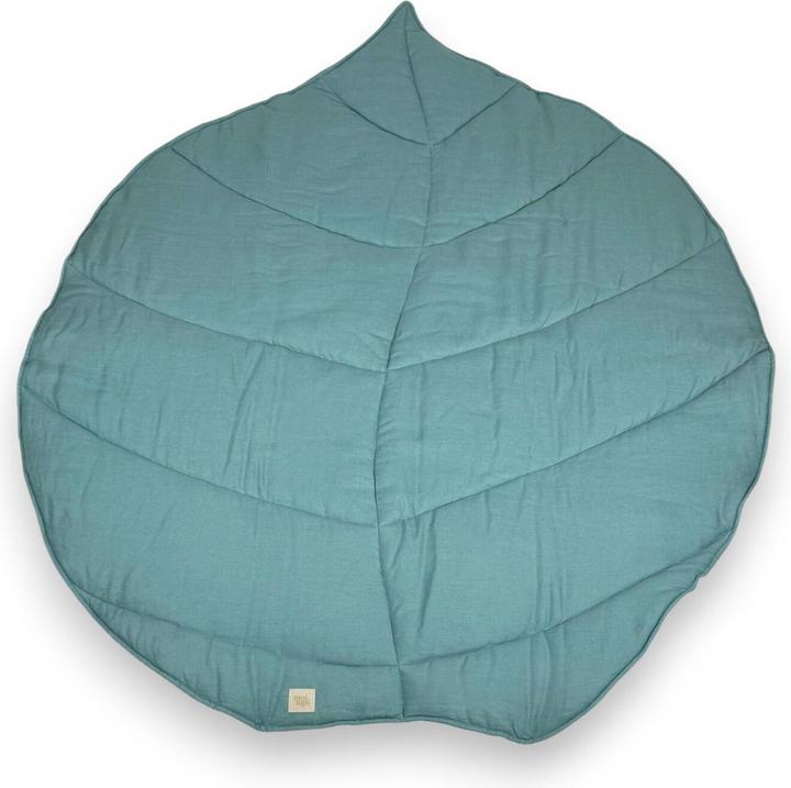 Produktbild Moi Mili Leinenmatte Krabbeldecke Blatt Blau