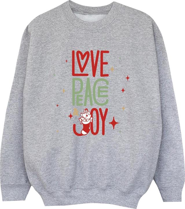 Actual product image Disney Boys The Aristocats Marie Love Peace Joy Sweatshirt (104)