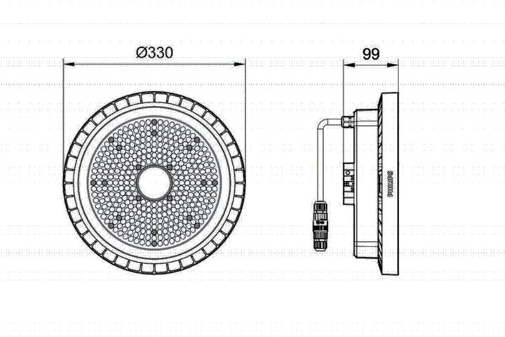 Productafbeelding Philips Coreline Highbay Gen5 IP65 95569100 126W 20000lm 4000K breedstraler (20000 lm)
