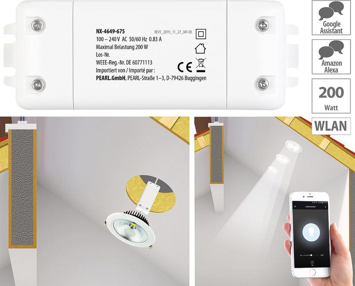 Produktbild Luminea WLAN-Schalter mit Dimmer-Funktion