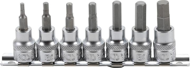 BGS Bitset | Aandrijfvierkant 10 mm (3/8") | Inbus 1/8" - 3/8" | Inch maten |... (10 mm (3/8"), 12,5 mm (1/2"))