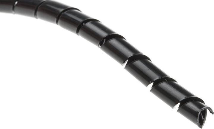 Rs Pro Spiral-Kabelschutzschlauch Nylon Schwarz, für Kabel-Ø 4mm bis 25mm, Länge 10m (Kabelspiralschlauch, 1000 cm)