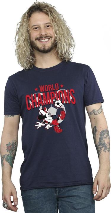 Actual product image Disney Mens Minnie Mouse World Champions T-Shirt (3XL)