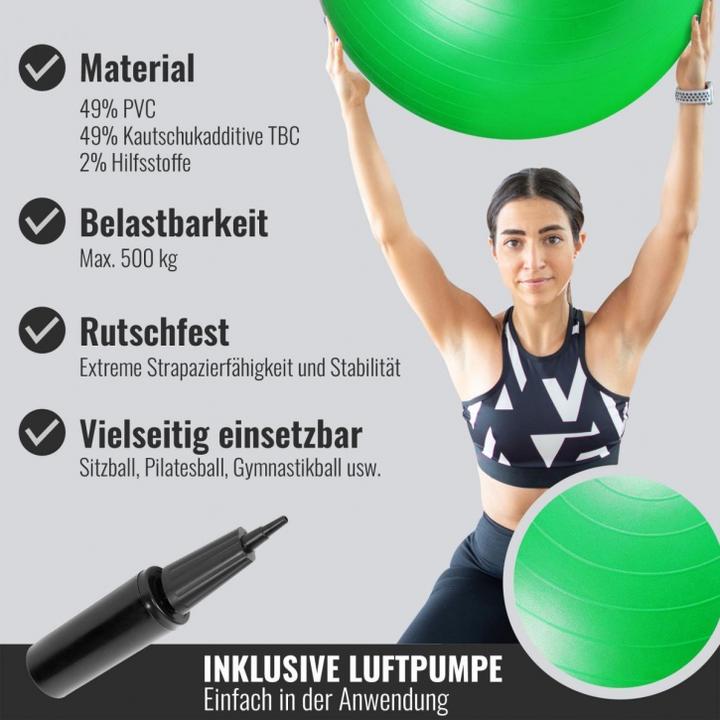 Image du produit Gorilla Sports Ballon d'exercice (75 cm)