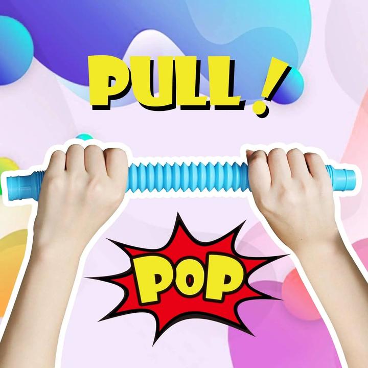 Produktbild Activity Board 4 Pack Mini Pop Tube Sensory Fidget Spielzeug bunte Heavy-Duty für den Bau Gebäude pädagogisches
