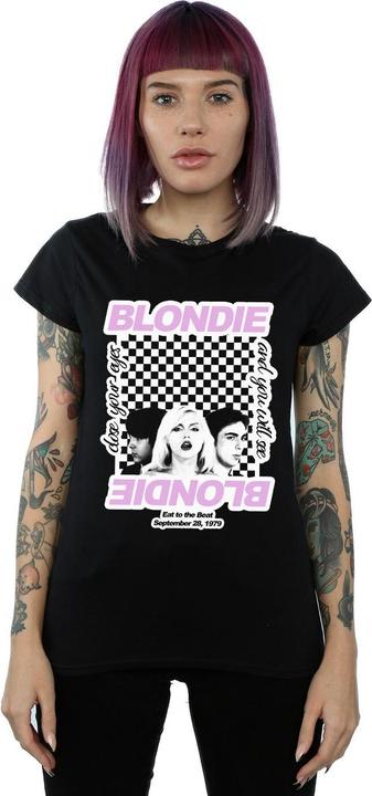 Immagine prodotto Blondie Checked Eat To The Beat Maglietta Donna (XXL)