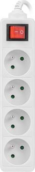 Immagine prodotto Lanberg PS1-04E-0150-W Cavo di estensione 4 uscite AC per interni (4 x, CEE 7/5, 1.50 m)