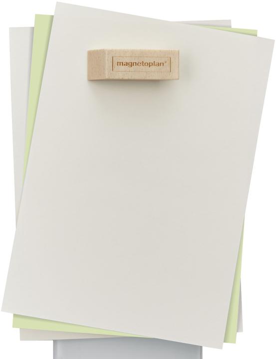 Actual product image kaiserkraft Designer wooden magnets, pack of 4, LxWxH 60 x 20 x 13 mm, light brown. (4 x)