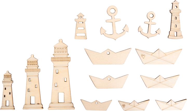 Image du produit Rayher Holz Streuteile "Leuchtturm & Co"